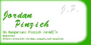 jordan pinzich business card
